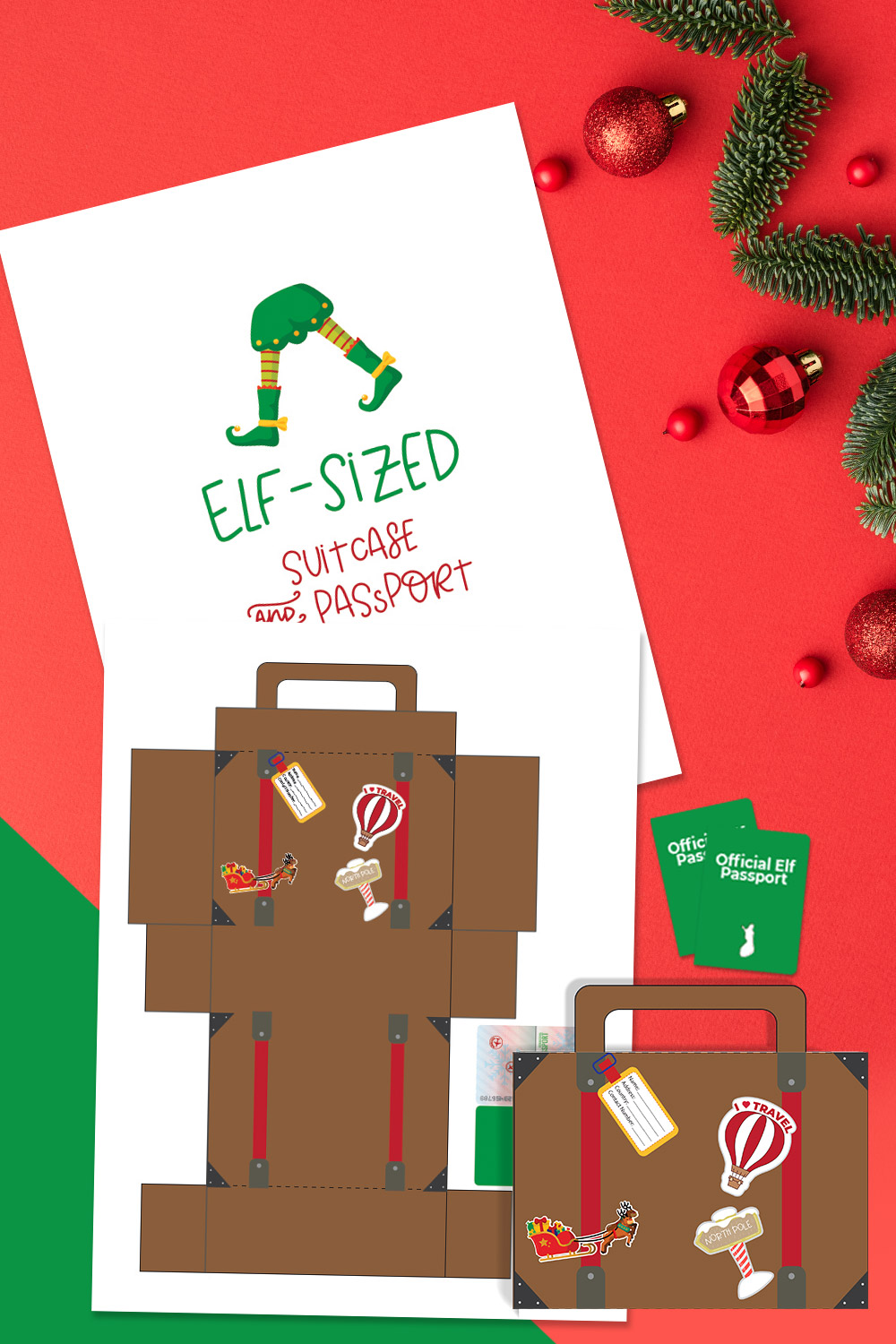 Elf Suitcase and Passport